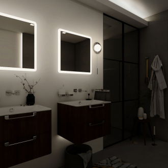 Nimco Séria 19000 ZP 19066 LED zrkadlo 600x600 rám hliníkový