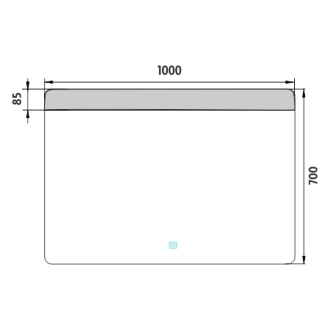 Nimco Séria 23000 ZP 23004V LED zrkadlo 1000x700 s dotykovým senzorom rám hliníkový