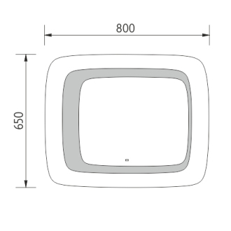 Nimco Séria 7000 ZP 7001-S LED zrkadlo so senzorom 650x800 rám hliníkový