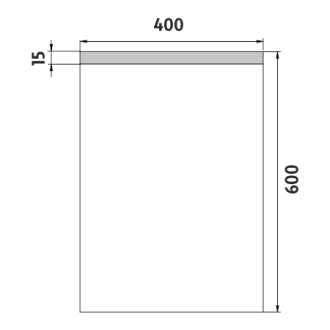 Nimco Séria 8000 ZP 8000 LED zrkadlo 400x600 rám hliníkový