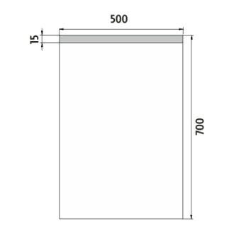 Nimco Séria 8000 ZP 8001 LED zrkadlo 500x700 rám hliníkový