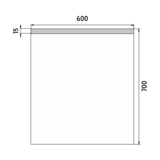 Nimco Séria 8000 ZP 8002 LED zrkadlo 600x700 rám hliníkový
