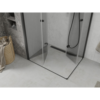 Mexen Lima Duo skladací sprchovací kút 100 x 90 cm, transparentný, čierna - 856-100-090-70-00-02
