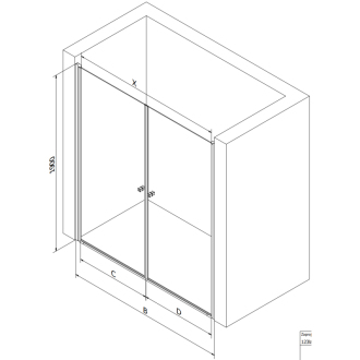 Mexen Pretoria Duo sprchové dvere pántové 150 cm, transparentné, chróm - 852-150-000-02-00