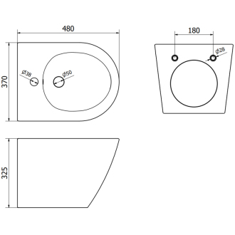 MEXEN LENA závesný bidet 48 cm 35224800