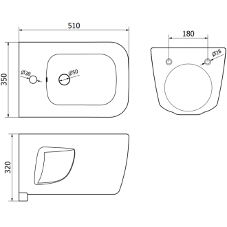 MEXEN MARGO BIDET závesný bidet 51 cm 35425100