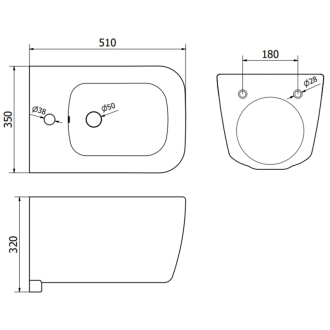 MEXEN STELLA BIDET závesný bidet 51 cm 35685100