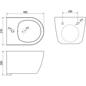 MEXEN CARMEN závesný bidet 49 cm 35884900