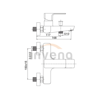 Invena NYKS BW-28-001-S Vaňová batéria, chróm