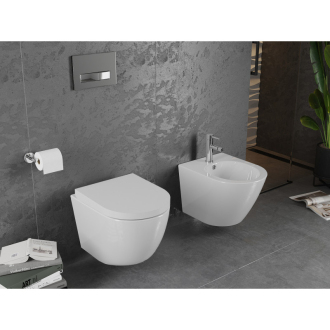 Záchodová misa Mexen Lena Rimless so sedátkom soft-close, tvrdá, Duroplast, biela 30220200