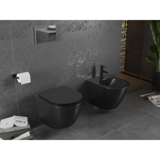 Mexen LENA BLACK WC závesný klozet rimless, Slim, duroplast 3322XX85
