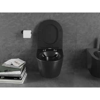 Mexen LENA BLACK WC závesný klozet rimless, Slim, duroplast 3322XX85