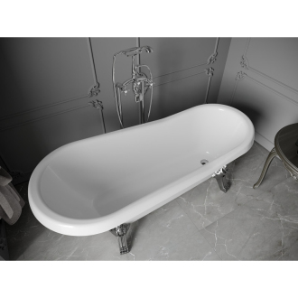 Mexen Retro voľne stojaca vaňa 170 x 75 cm biele chrómové nohy - 53251707500-00