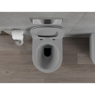 Mexen RICO WC misa Rimless Duroplast + sedátko, svetlo šedý mat 30724061