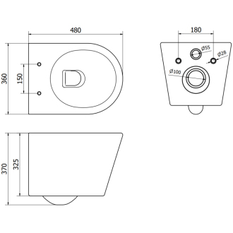 Mexen RICO WC misa Rimless Duroplast + sedátko, svetlo šedý mat 30724061
