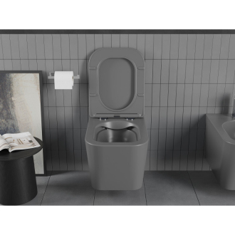 Mexen TEO WC misa Rimless Duroplast + sedátko, tmavosivý mat 30854071