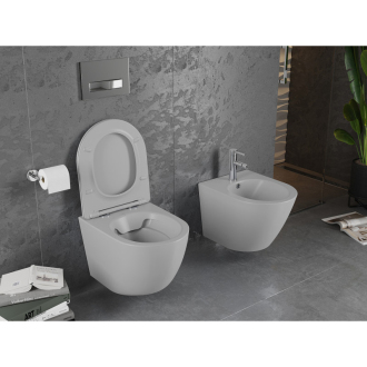 Mexen LENA WC misa Rimless Duroplast + sedátko, svetlo šedý mat 30224061