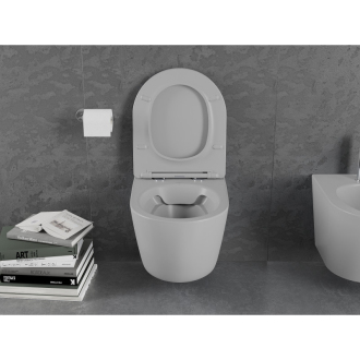 Mexen LENA WC misa Rimless Duroplast + sedátko, svetlo šedý mat 30224061