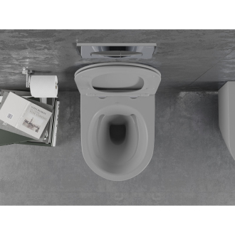 Mexen LENA WC misa Rimless Duroplast + sedátko, svetlo šedý mat 30224061