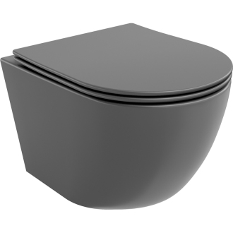 Mexen LENA WC misa Rimless Duroplast + sedátko, tmavosivý mat 30224071