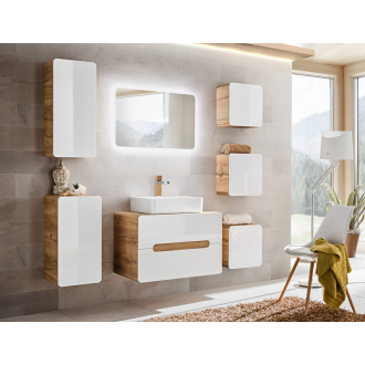 COMAD ARUBA WHITE 843 -80CM FSC Zrkadlová skrinka