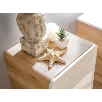 COMAD ARUBA WHITE 804 FSC Vysoká skrinka 35cm s košom na bielizeň