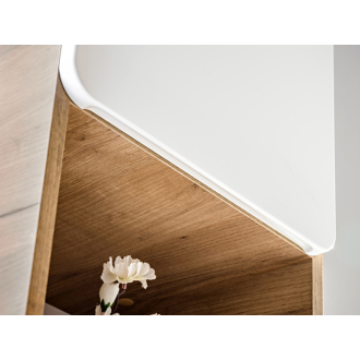 COMAD ARUBA WHITE 804 FSC Vysoká skrinka 35cm s košom na bielizeň