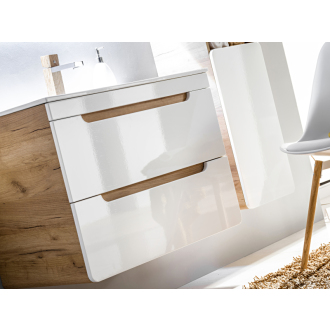 COMAD ARUBA WHITE 804 FSC Vysoká skrinka 35cm s košom na bielizeň
