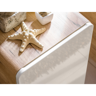 COMAD ARUBA WHITE 804 FSC Vysoká skrinka 35cm s košom na bielizeň
