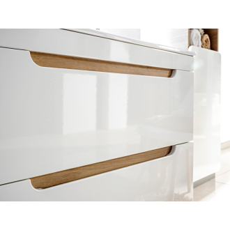 COMAD ARUBA WHITE 804 FSC Vysoká skrinka 35cm s košom na bielizeň