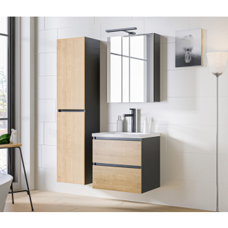 COMAD MONAKO GREY OAK 800 Vysoká skrinka 40cm