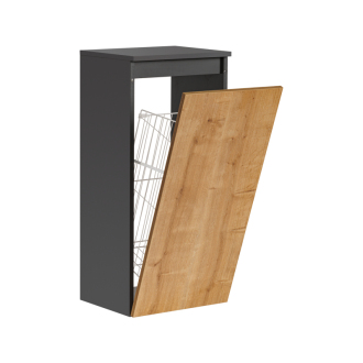 COMAD MONAKO GREY OAK 811 Spodná skrinka 40cm s košom na bielizeň