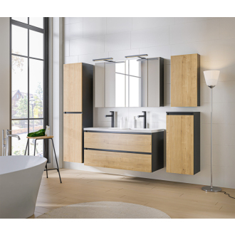 COMAD MONAKO GREY OAK 811 Spodná skrinka 40cm s košom na bielizeň