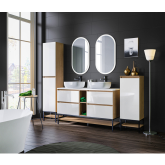 COMAD MONAKO OAK WHITE 820 Skrinka pod umývadlo 60cm