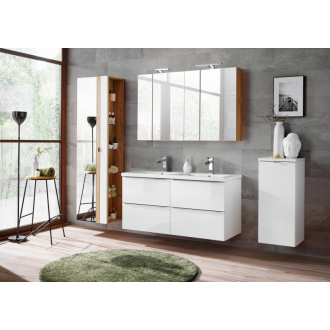 COMAD CAPRI WHITE 803B FSC Vysoká skrinka so zrkadlom