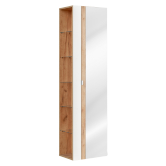 COMAD CAPRI WHITE 803B FSC Vysoká skrinka so zrkadlom