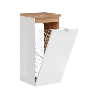 COMAD CAPRI WHITE 811B FSC Nízka skrinka s košom na bielizeň