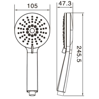 Invena KAMELEON SC-D3-C39-G Sprchová hlavica, čierna