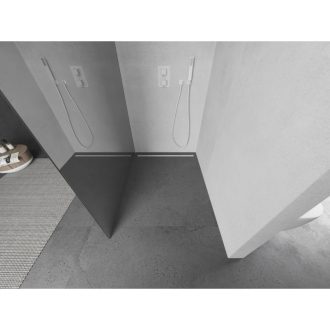 Sprchová stena Mexen Kyoto 90 x 200 cm, 8 mm zrkadlo, biela - 800-090-101-20-50
