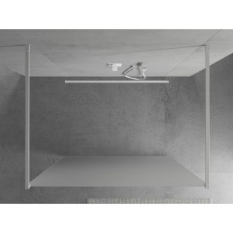Mexen Kyoto voľne stojaca sprchová stena 100 x 200 cm, mráz 8 mm, biela - 800-100-002-20-30