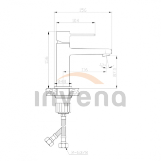 Invena GLAMOUR BU-02-004-V Umývadlová batéria nízka, čierna