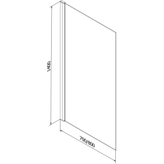 Mexen Cubik obdĺžniková vaňa 170 x 70 cm s plášťom a jednokrídlovou zástenou 70 cm, čierny fix vzor - 550317070X9307007077