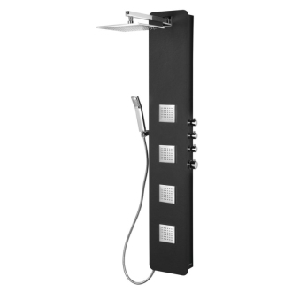 SPIRIT SQUARE termostatický sprchový panel 250x1550mm, čierna 81251