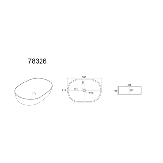 Comad UN-LILI-MW21 (C78326M-W21) umývadlo na dosku 60cm, terrazzo matná