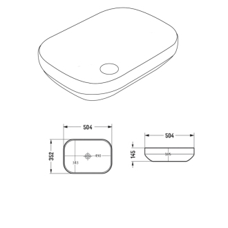 Comad UN-NELI-MNB (78589MNB ) umývadlo na dosku 50,4 cm modrá matná