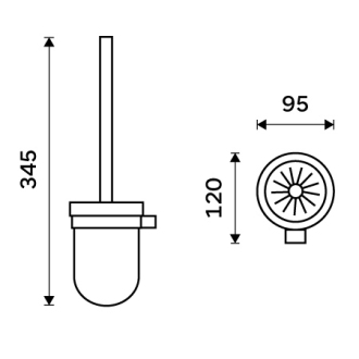 Nimco Bormo BR 11094KU-26 Toaletná WC kefa