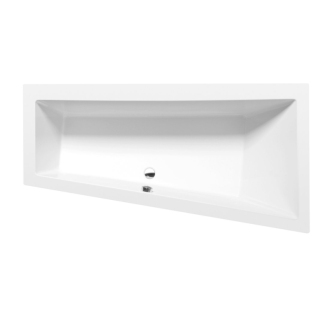 ANDRA R asymetrická vaňa 180x90x45cm, biela mat 78771.11