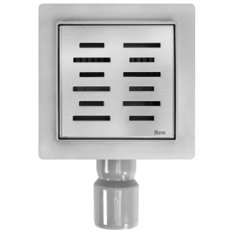 REA LINE Odtokový žľab 120x120 brúsený nikel REA-G6204