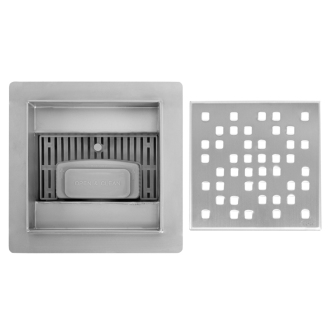 REA DOTS Odtokový žľab 120x120 brúsený nikel REA-G6202