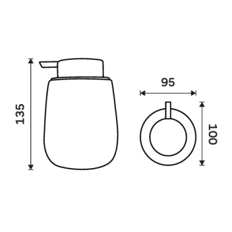 Nimco Tabo TA 3131-08 Dávkovač tekutého mydla, pumpička plast